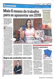 sócia do B&S comenta sobre aposentadoria no jornal A Tribuna